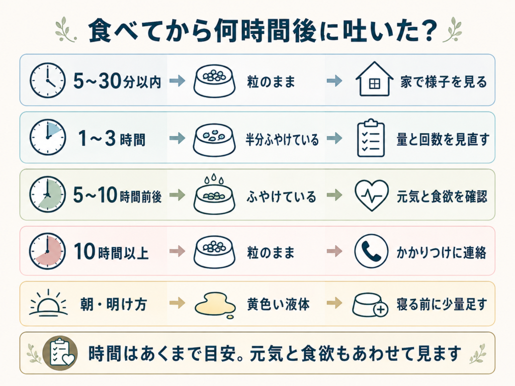 未消化のフードを吐く主な原因